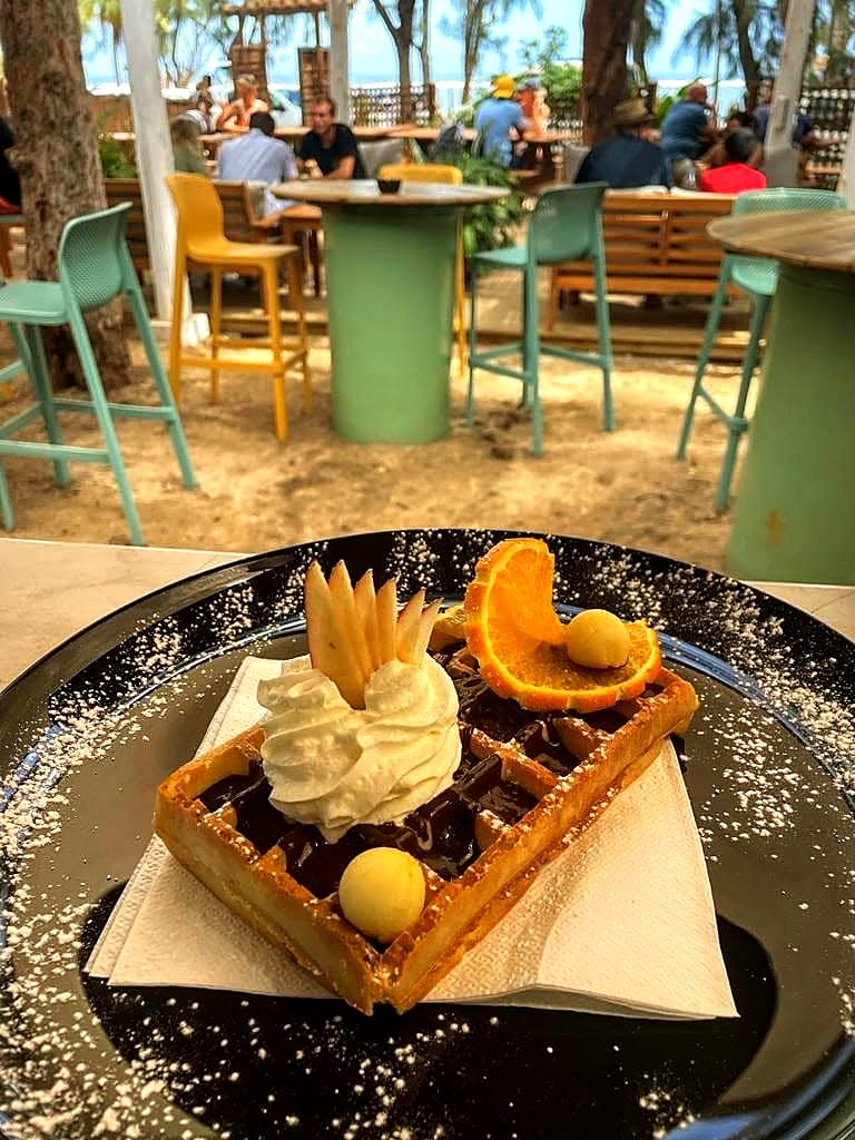 Gaufre glacée, servi aux Zembruns