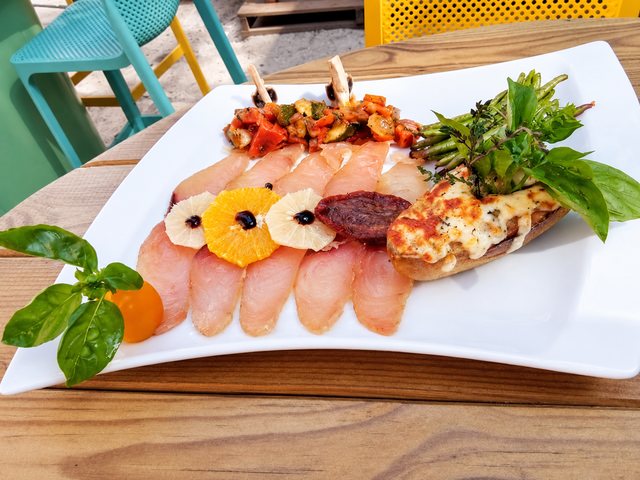 Marlin bleu en gravlax, servi aux Zembruns